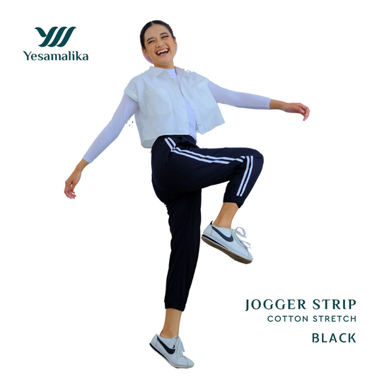 Jogger Strip Pants 7/8