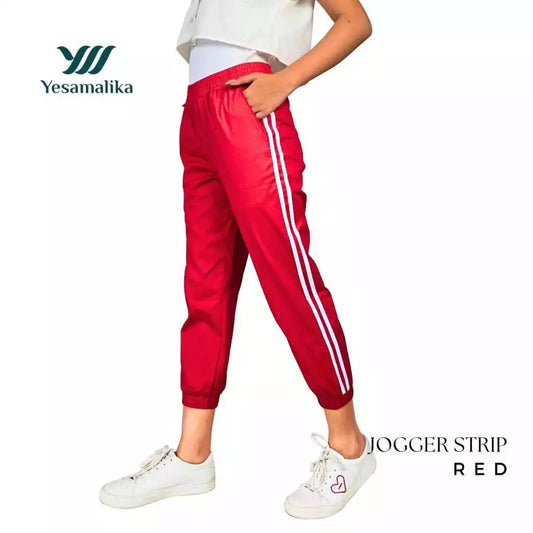 Jogger Strip Pants 7/8